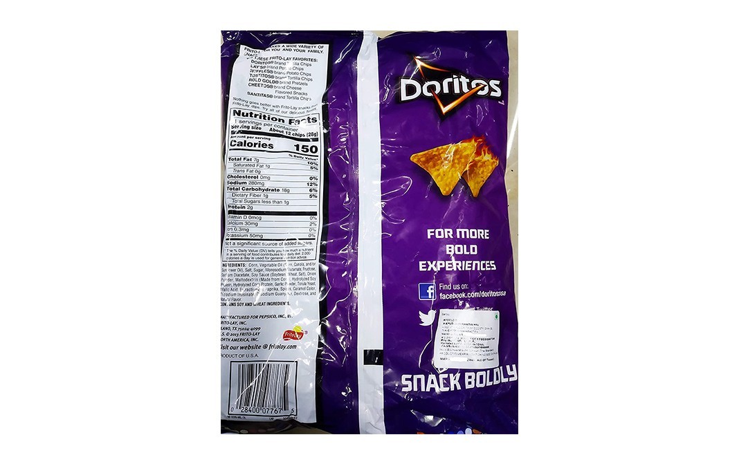 Doritos Spicy Sweet Chili Chips    Pack  311.8 grams